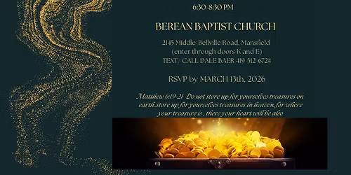 Annual CEF Spring Fundraiser, Treasures in Heaven