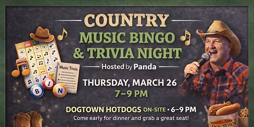 \ud83e\udd20\ud83c\udfb6 Country Music Bingo & Trivia Night