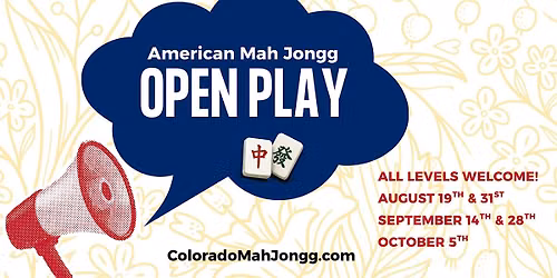 Mah Jongg Open Play Happy Hour - Oct 5th