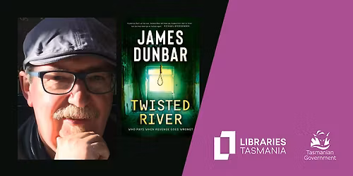 Author talk: James Dunbar with Meg Keneally at Hobart Library.