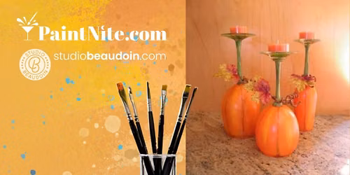 Paint Nite: Pumpkin Wine Glasses