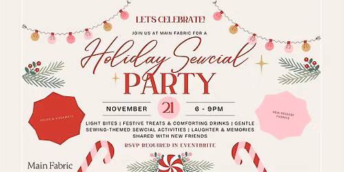 Holiday Sewcial + Customer Appreciation Party