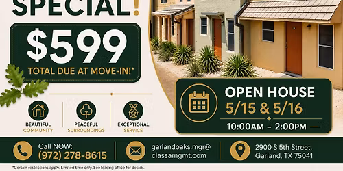 Garland Oaks Open House 