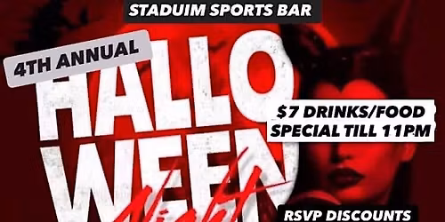 4ThAnnual Halloween\u201925 at STADIUM SPORTS BAR