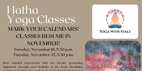 Yoga with Staci ~ Hatha Yoga