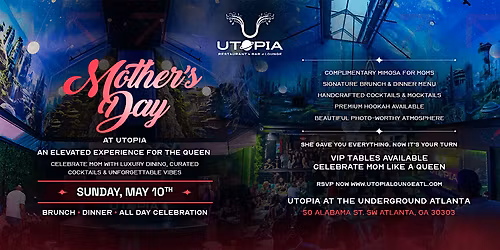 Mother\u2019s Day Party Brunch at Utopia