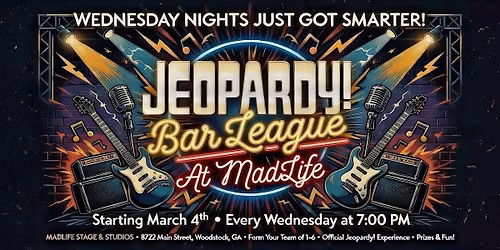 Jeopardy Bar League \u2014 Every Wednesday in the Restaurant!