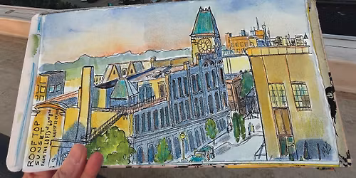 Let\u2019s sketch the back doors of Downtown Holland - bonus week #9 - Behind the Tower Clock Building