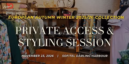 Style by Wesson: Private Access & Styling Session - AW2025\/26