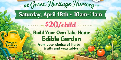 Kid\u2019s Garden Party at Green Heritage Nursery