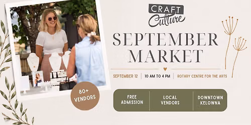 Craft Culture September Market at the RCA