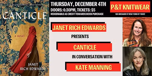 Janet Rich Edwards presents Canticle, with Kate Manning