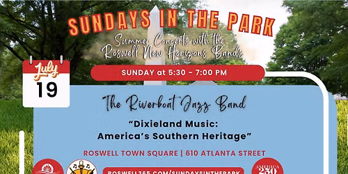 Sundays in the Park "The American Heritage, in Brass" with Roswell New Horizons Bands