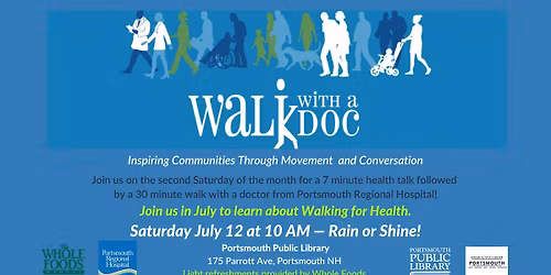 Walk with a Doc! A 7-minute health talk followed by a 30-minute walk with Dr. Vestling