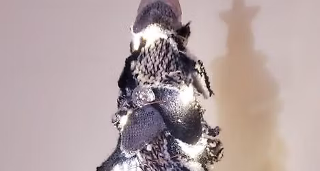 Up-Cycled Sweater Trees w\/ SewEnvious