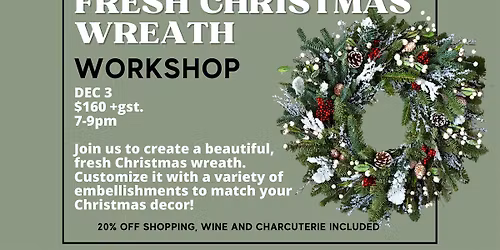 Fresh Christmas Wreath Workshop