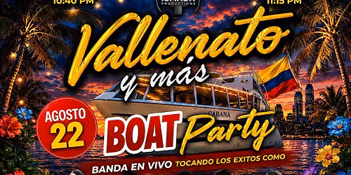 Vallenato Boat Party NYC | Banda en Vivo & noche latina
