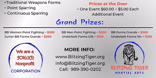 The AuSable Blitz Inaugural Martial Arts Tournament
