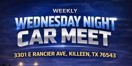 weekly Wednesday night car meet 