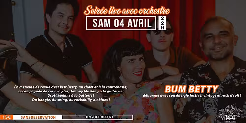 Soir\u00e9e dansante avec l'orchestre BUM BETTY