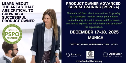 Certified Training | Professional Scrum Product Owner - Advanced (PSPO-A)