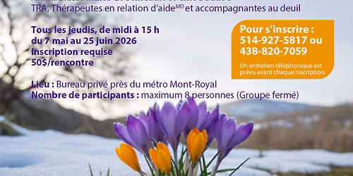 Groupe de soutien pour endeuill\u00e9.e.s - Un espace bienveillant pour accueillir la perte