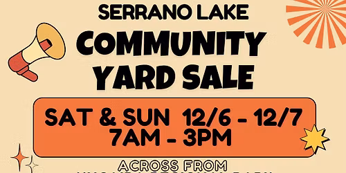 Community Yard Sale at Serrano Lake in Yucaipa