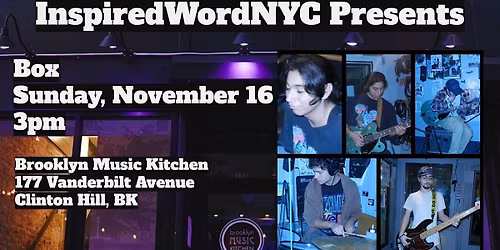 InspiredWordNYC Presents BOX Band @ Brooklyn Music Kitchen