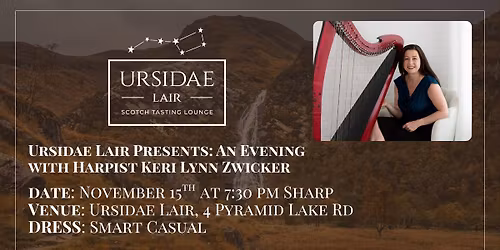 Ursidae Lair Presents: An Evening with Harpist Keri Lynn Zwicker