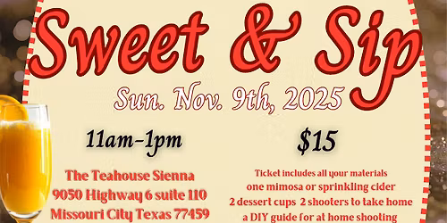 Sweet & Sip Workshop Series (Peach Cobbler & Banana Pudding Edition)