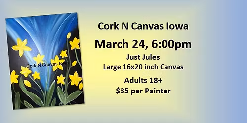 Just Jules -Yellow Flower- Cork N Canvas Iowa