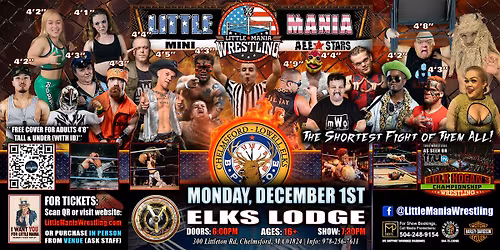 Chelmsford, MA - Little Mania Mini Wrestling @ Elks Lodge