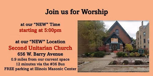 You're invited to Worship with aChurch4Me MCC - at our New Location and New Time!