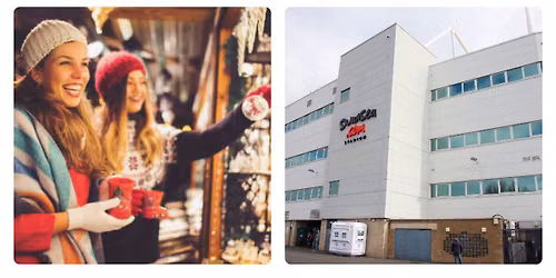 Swansea stadium indoor Xmas market Dec 5