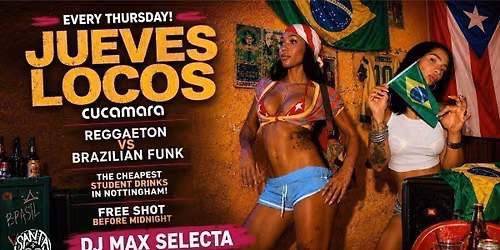 Reggaeton vs Brazilian Funk Jueves Locos! - Weekly Latin Party