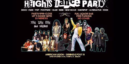 Pop-Up Retro Dance Party  Sat. May 16th at American Legion Seminole Post 111