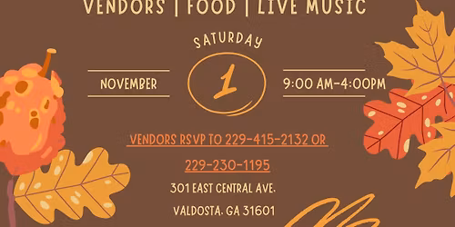 1st Annual Autumn Festival-Unity Park(not affiliated with city of Valdosta or Main Street)