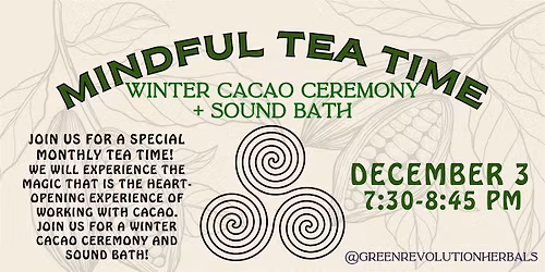 Winter Cacao Ceremony and Sound Bath