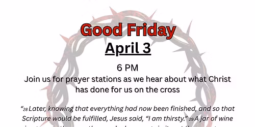 Good Friday Prayer Stations