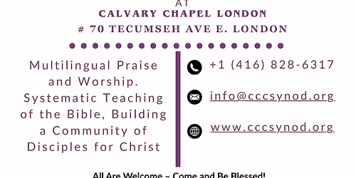 Sunday Worship service at London Ontorio