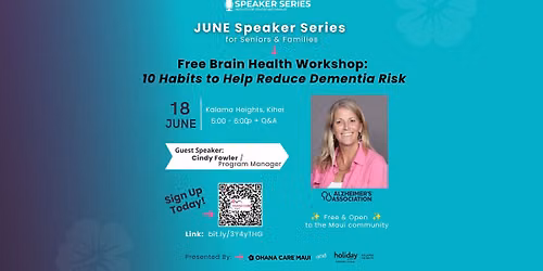 Free Brain Health Workshop: 10 Habits to Help Reduce Dementia Risk