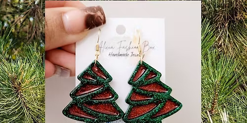 Make Christmas Tree Resin Earrings