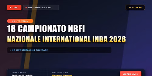 LIVE`Stream@!~ 18\u00b0 Campionato Nazionale NBFI & International Championship INBA 2026 - Livestream