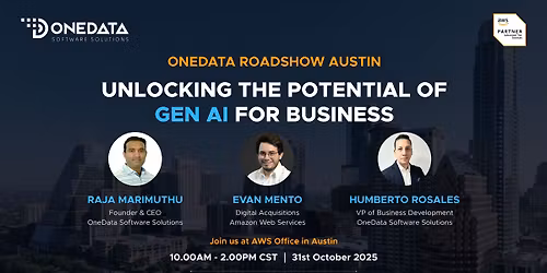 OneData Roadshow Austin | Unlocking the Potential of GenAI for  Business