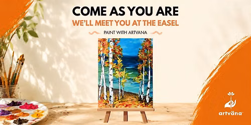 Autumn Birch Paint and Sip at Eleven Winery | Bainbridge Island WA