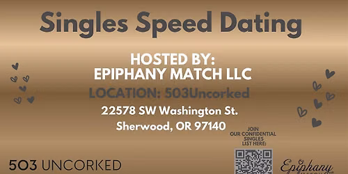 7\/6\/26 Speed Dating Sherwood (ages 40ish-60ish)