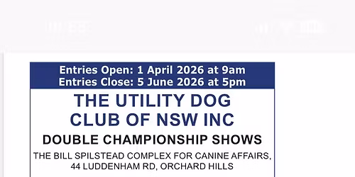 UDCNSW INC Double Championship Shows