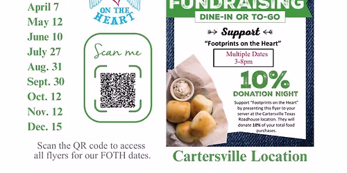 April Dine-to-Donate at Texas Roadhouse, Cartersville