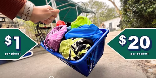 Thrifting Tent Sale - Stuff a Basket Full of for Just $20!