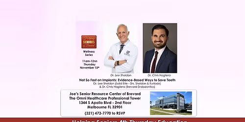 Helping Seniors Wellness: Not So Fast on Implants!